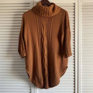 Express Camel Sweater Poncho